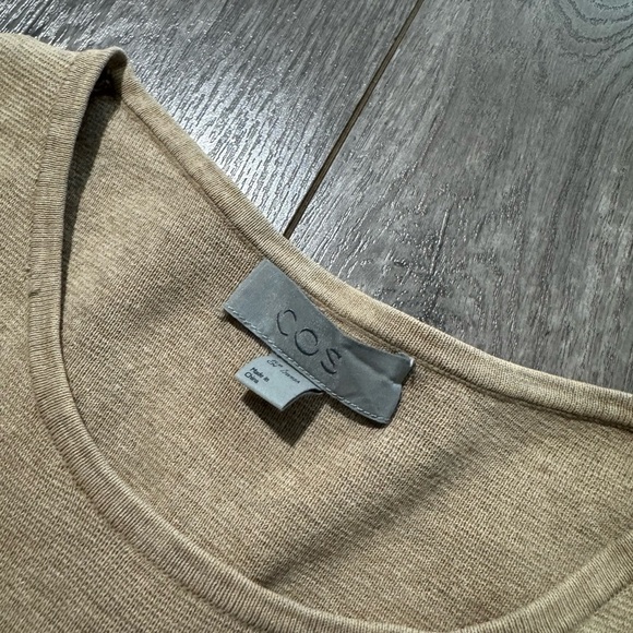 COS women’s tan 100% cotton top S - Picture 3 of 6